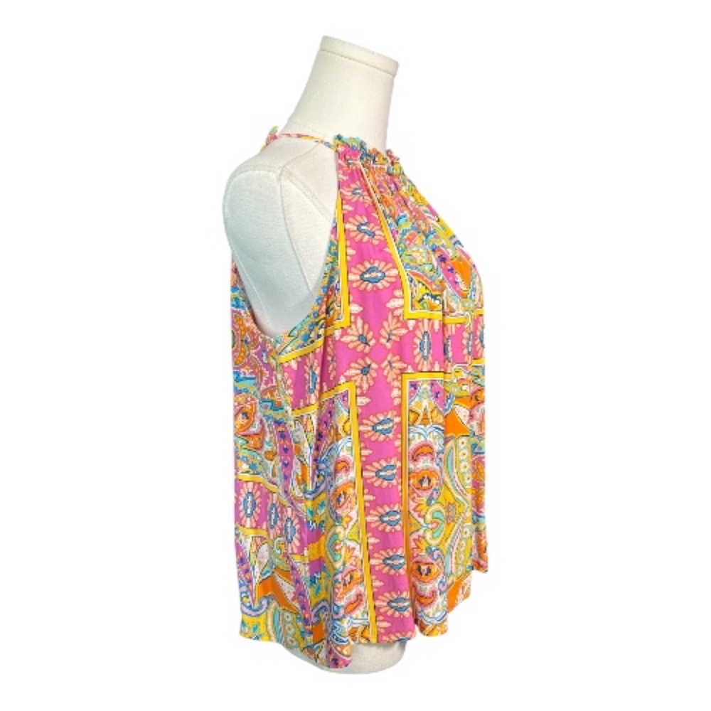 EUC Rachel Zoe women’s sleeveless paisley halter top | size L - Picture 4 of 9